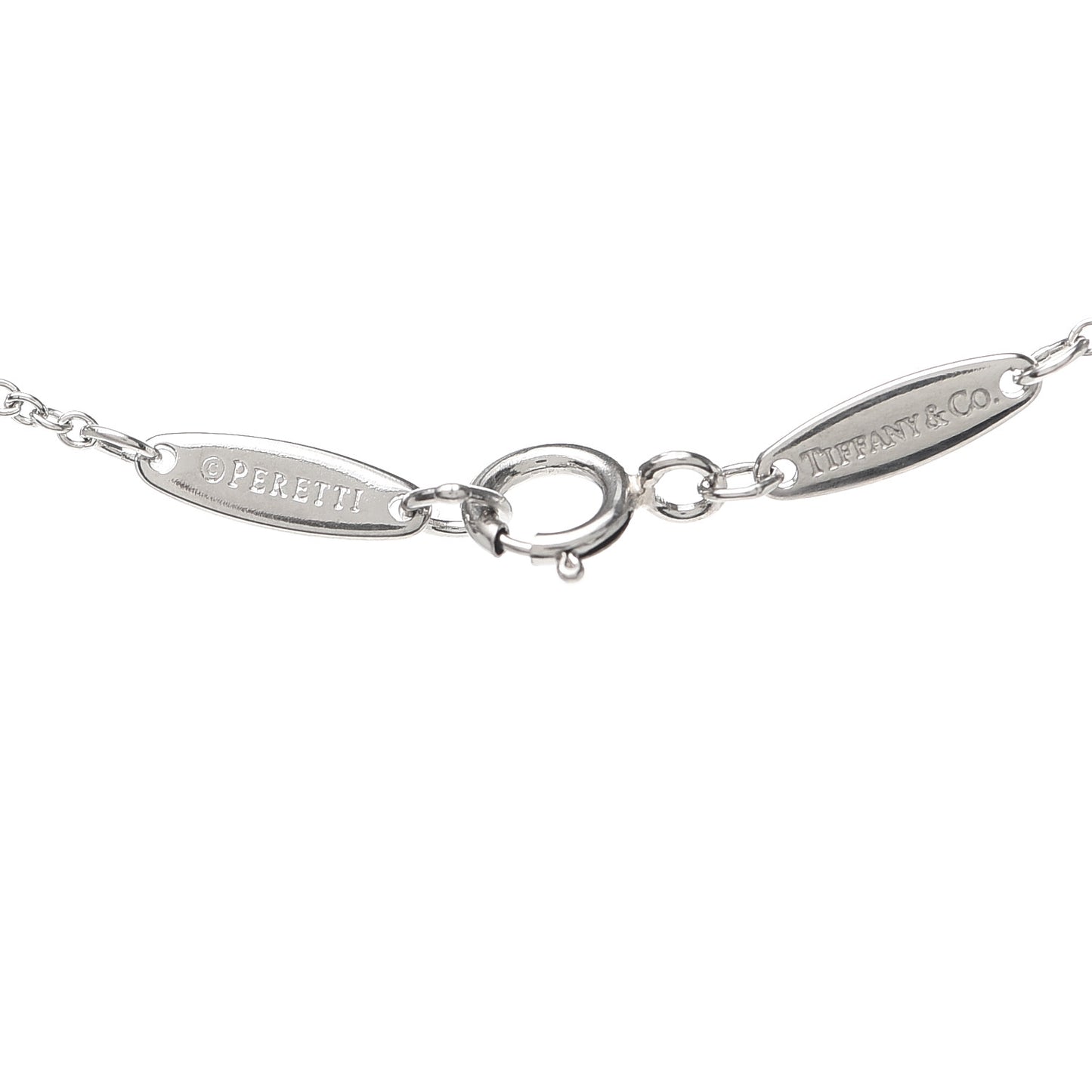 Platinum Diamond .14ct Elsa Peretti Diamonds by the Yard Pendant Necklace