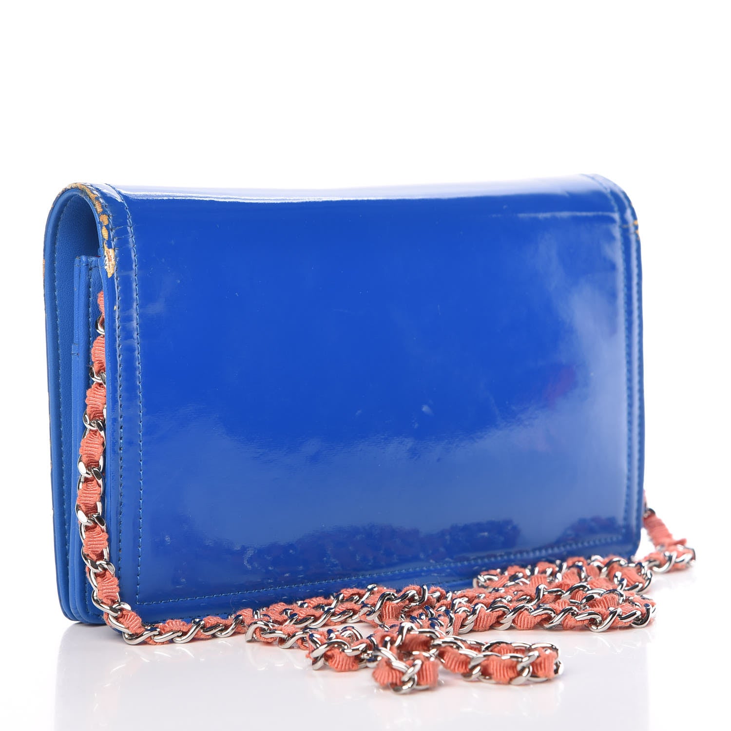 Chanel Vinyl Lipstick Wallet On Chain WOC Dark Blue 3 of 18