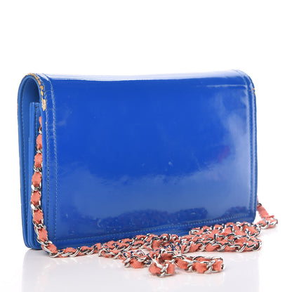 Chanel Vinyl Lipstick Wallet On Chain WOC Dark Blue 3 of 18
