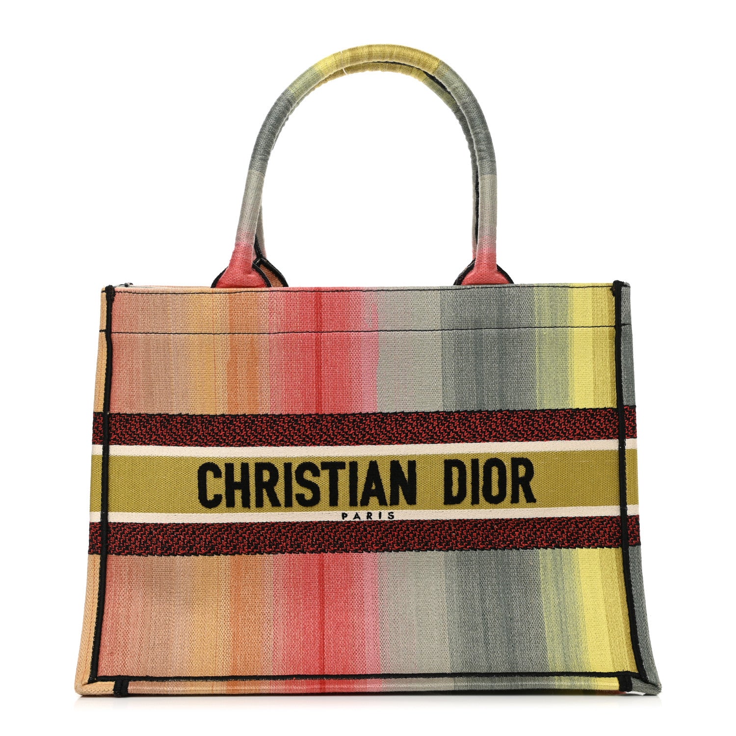 Christian Dior Canvas Embroidered Medium Dioraura Book Tote Multicolor 1 of 11