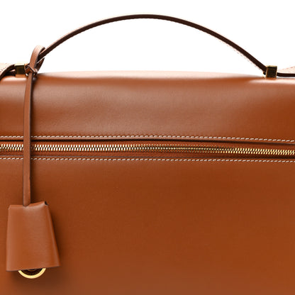Loro Piana Saddle Calfskin Extra Bag L27 Warm Tan 7 of 9