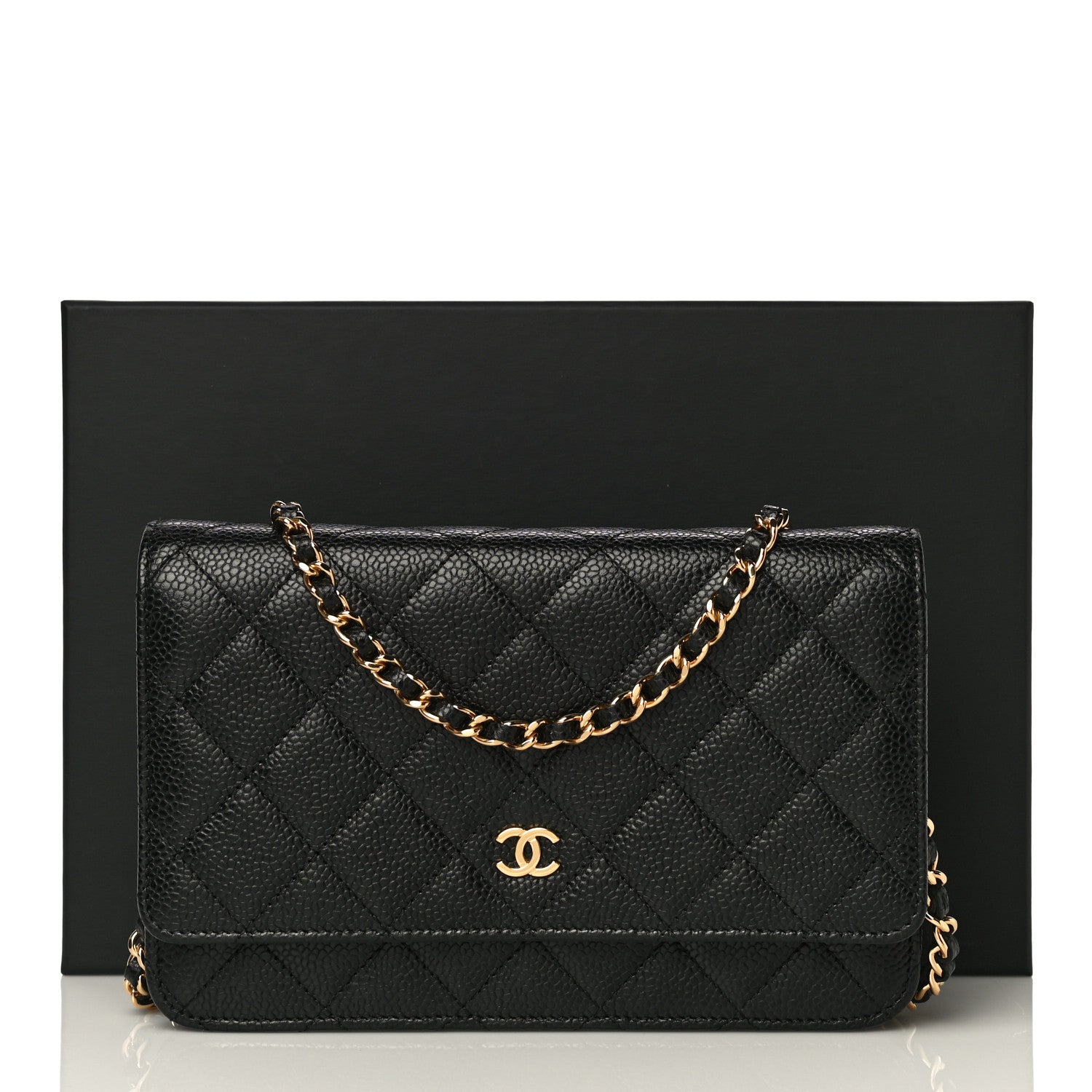 Chanel Caviar Quilted Wallet On Chain WOC Black 12 of 12