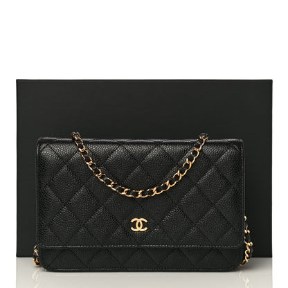 Chanel Caviar Quilted Wallet On Chain WOC Black 12 of 12
