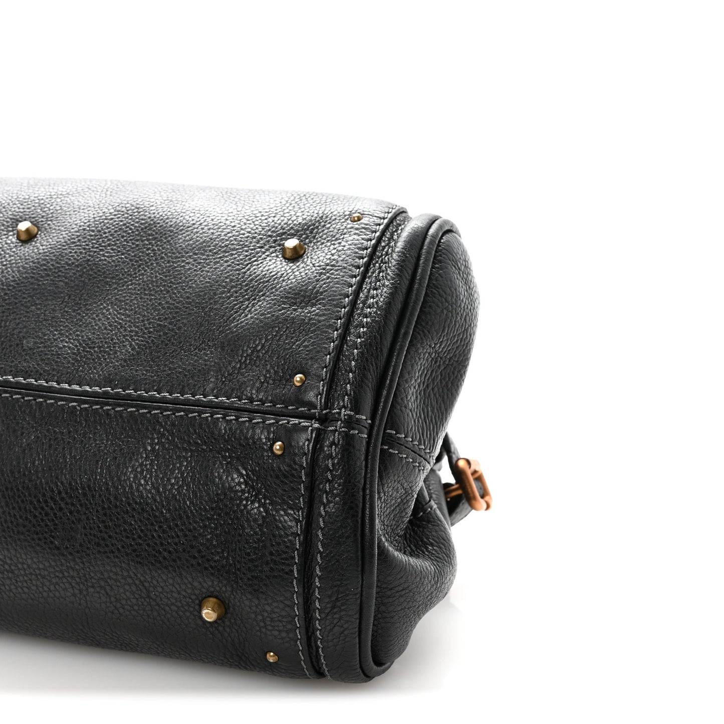 Calfskin Medium Paddington Satchel Black