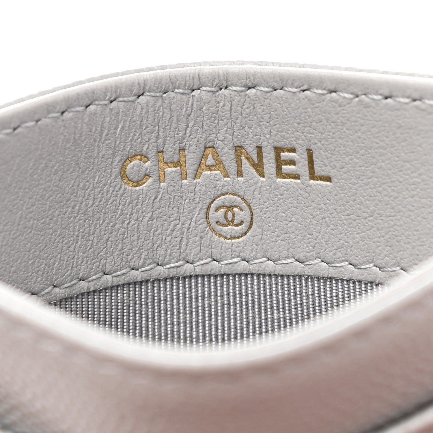 Chanel Caviar Quilted Card Holder Grey 7 of 8