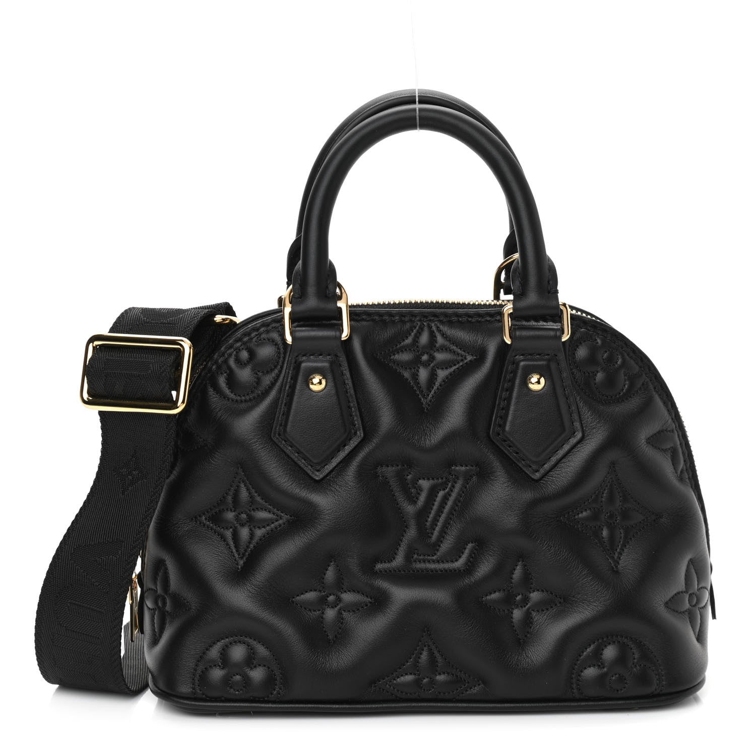 Louis Vuitton Calfskin Bubblegram Alma BB Black 1 of 10