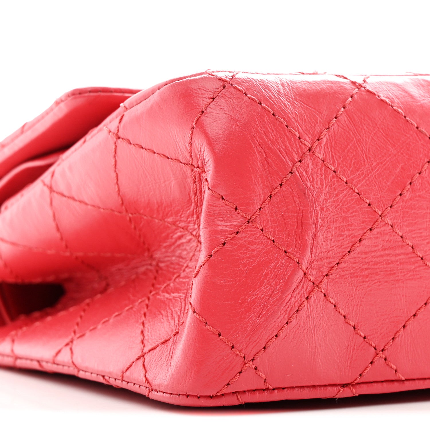 Chanel Aged Calfskin Quilted 2.55 Reissue 225 Flap Red 9 of 10