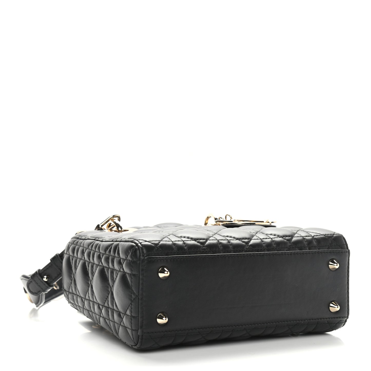 Lambskin Cannage Small Lucky Badges My Lady Dior Black