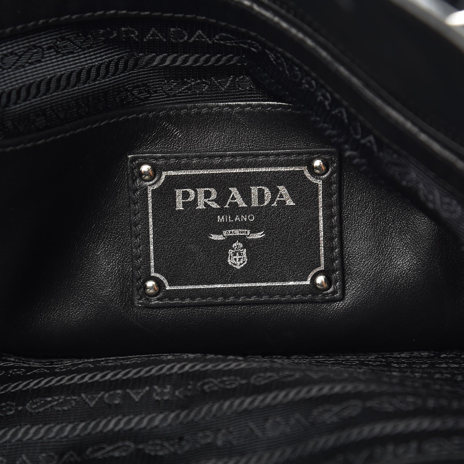 Prada Soft Calf Shopping Tote Black 6 of 13