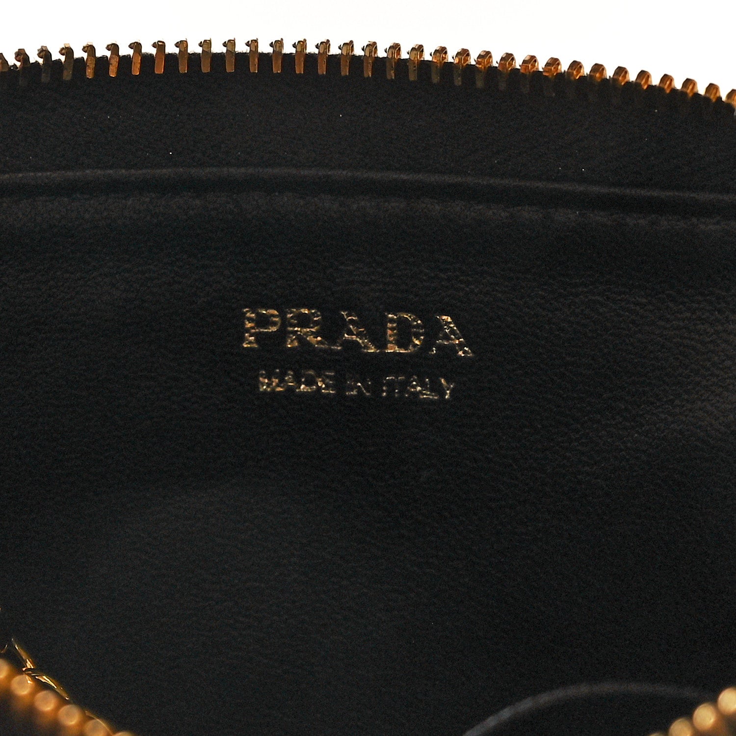 Prada Saffiano Metal Zip Around Keychain Black 6 of 7