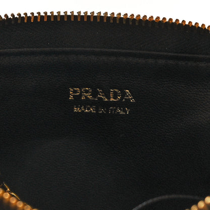 Prada Saffiano Metal Zip Around Keychain Black 6 of 7