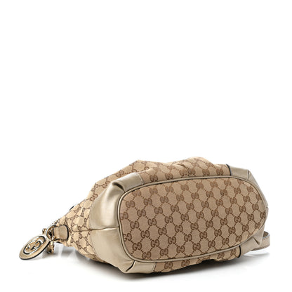 Gucci Monogram Medium Sukey Top Handle Bag Golden Beige 4 of 11