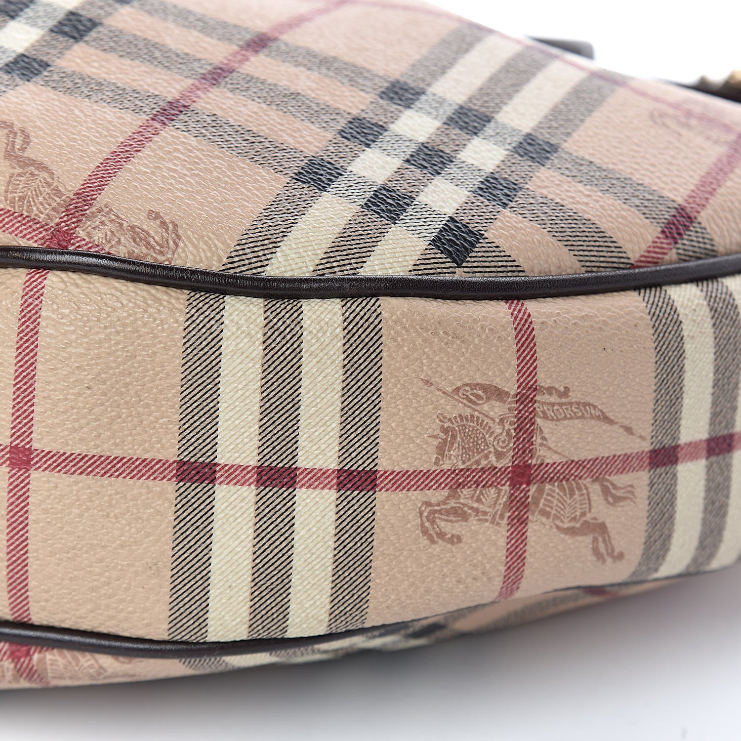 Burberry Haymarket Check Hobo Brown 18 of 19