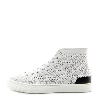 Hermes Perforated Calfskin Mens Clap High Top Sneakers 45 White 1 of 9