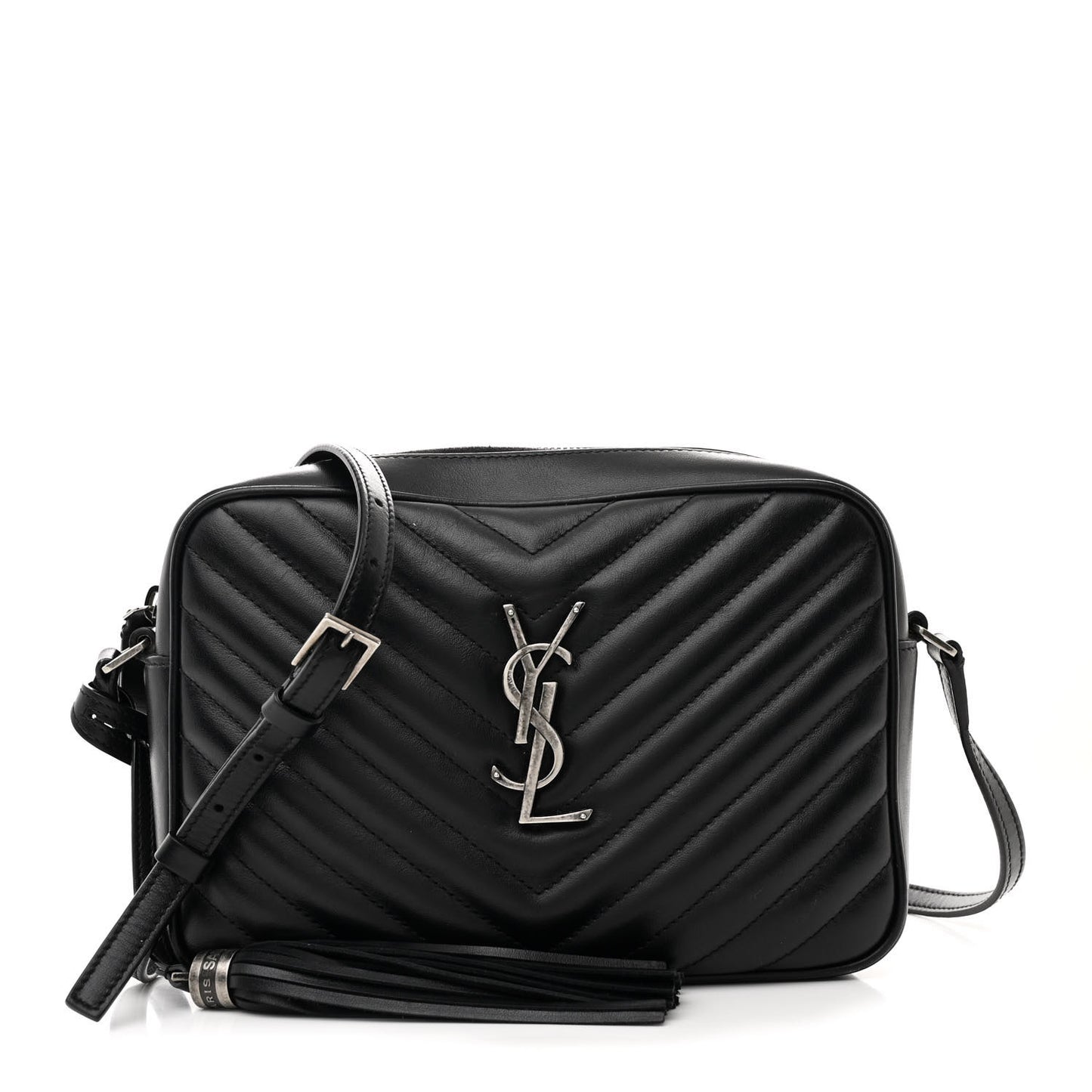 Calfskin Matelasse Monogram Lou Camera Bag Black
