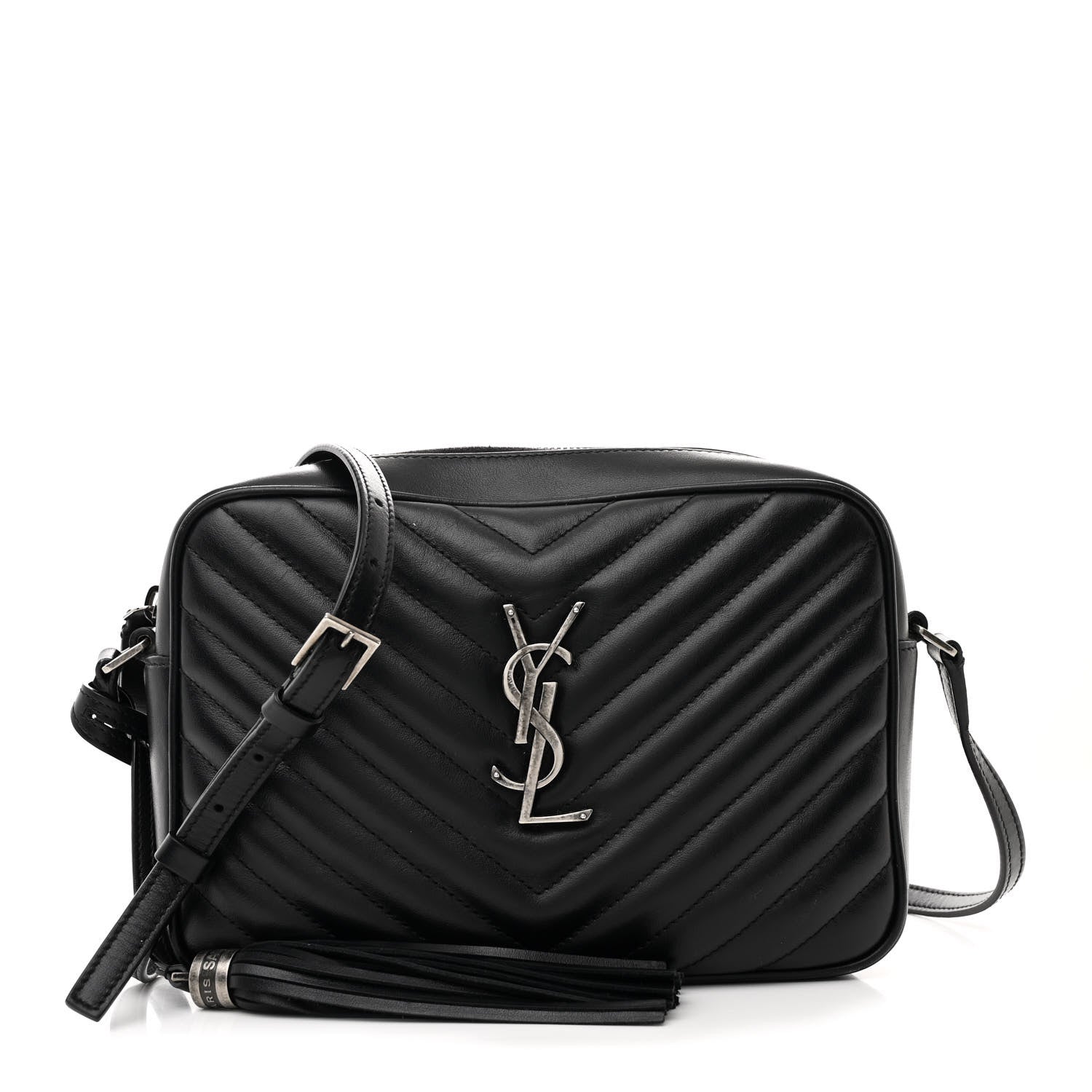 Saint Laurent Calfskin Matelasse Monogram Lou Camera Bag Black 1 of 11