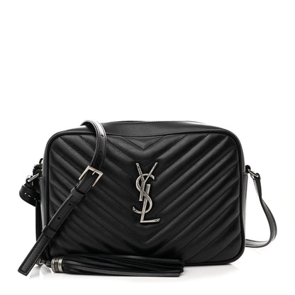 Saint Laurent Calfskin Matelasse Monogram Lou Camera Bag Black 1 of 11