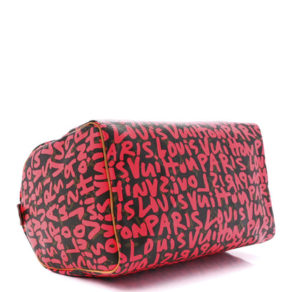 Louis Vuitton Monogram Graffiti Speedy 30 Fuchsia 4 of 11