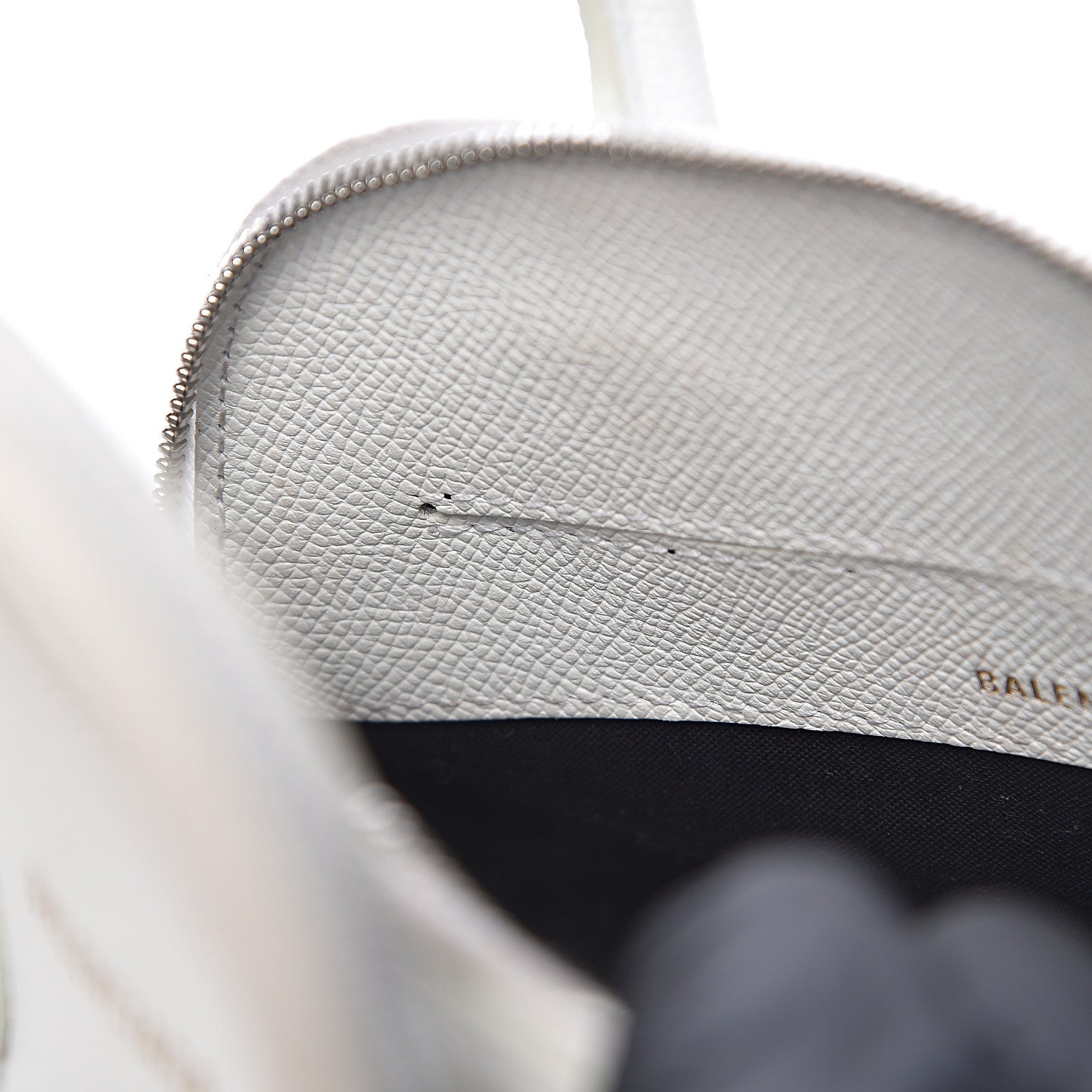 Balenciaga Grained Calfskin XXS Ville Top Handle Bag White Black 9 of 20