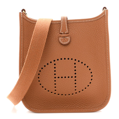 Hermes Taurillon Clemence Evelyne TPM Gold 1 of 11