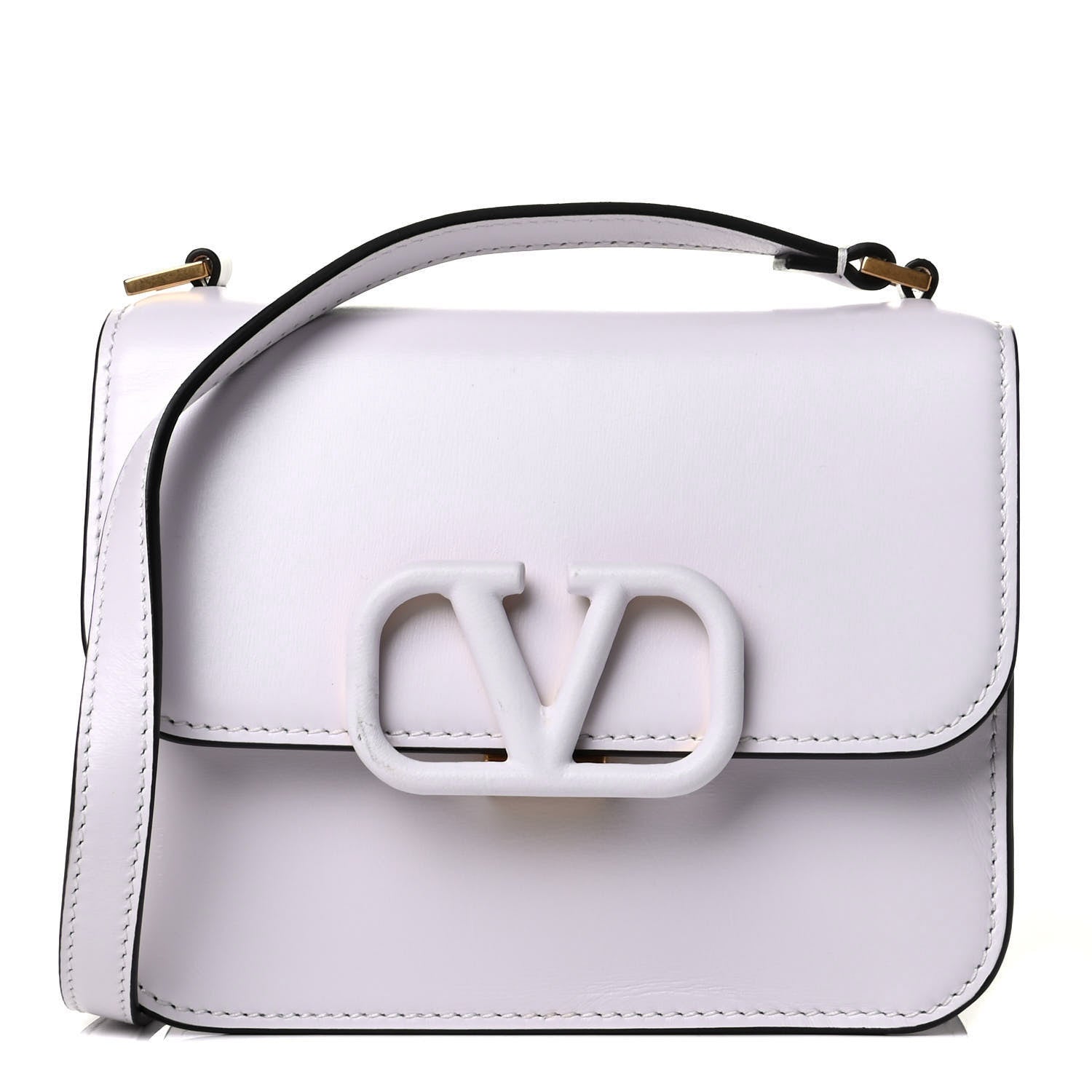 Valentino Garavani Smooth Calfskin Small VSling Shoulder Bag White 1 of 6