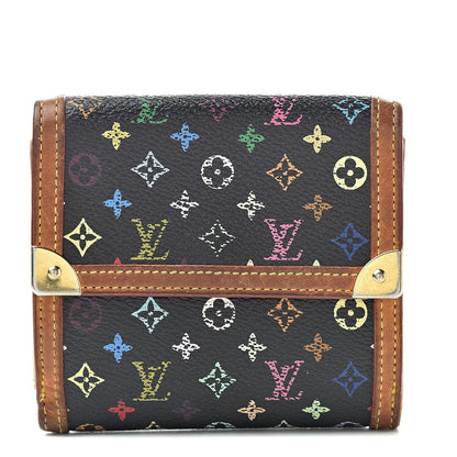 Louis Vuitton Monogram Multicolor Porte-Monnaie Billets Wallet Black 1 of 16