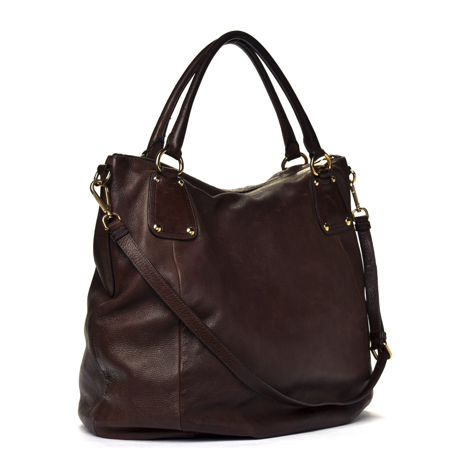 Prada Cervo Shine Tote Pietra 2 of 10