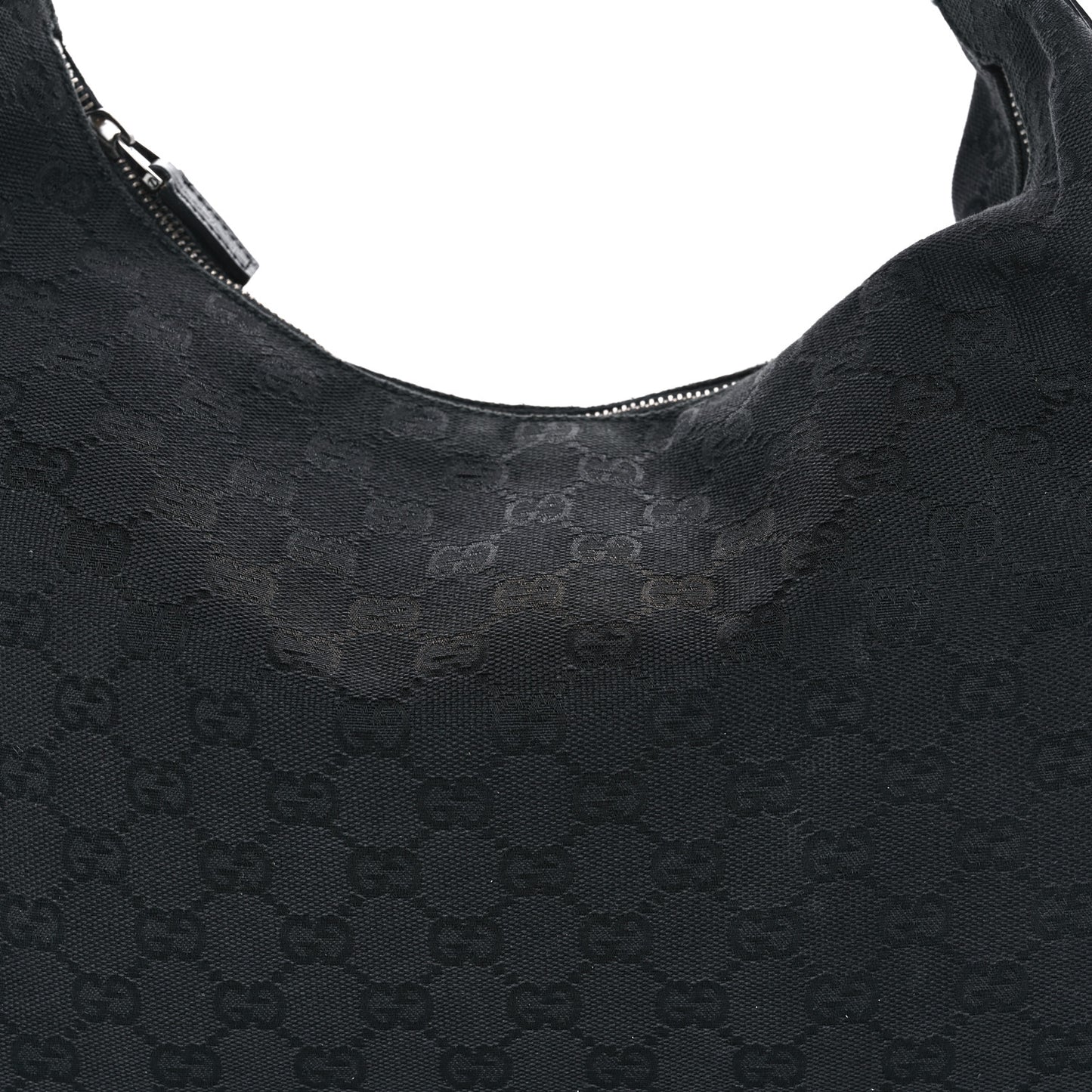 Monogram Medium Horsebit Chain Hobo Black