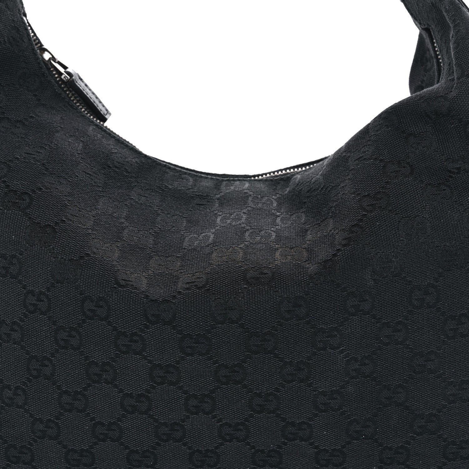 Gucci Monogram Medium Horsebit Chain Hobo Black 8 of 10