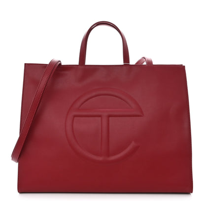 Telfar Vegan Leather Large Shopping Bag Oxblood 1 of 11