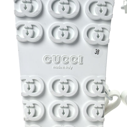 Gucci Soft Rubber Horsebit Touch Womens Strapped Sandals 38 Great White 8 of 11