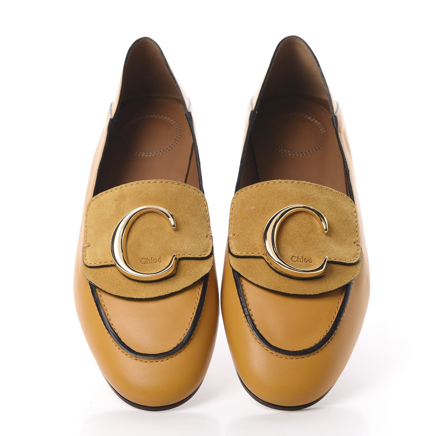 Semi Shiny Calfskin Suede C Loafer 37 Yellow
