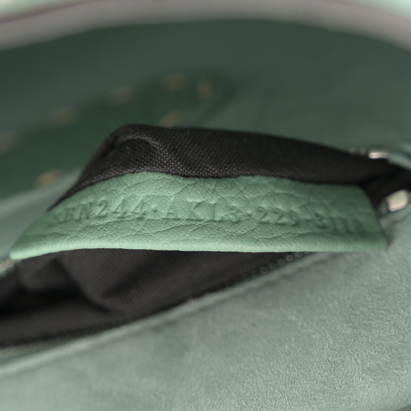 Cuoio Romano Snakeskin Selleria Mini Peekaboo Iconic Satchel Mint Stone