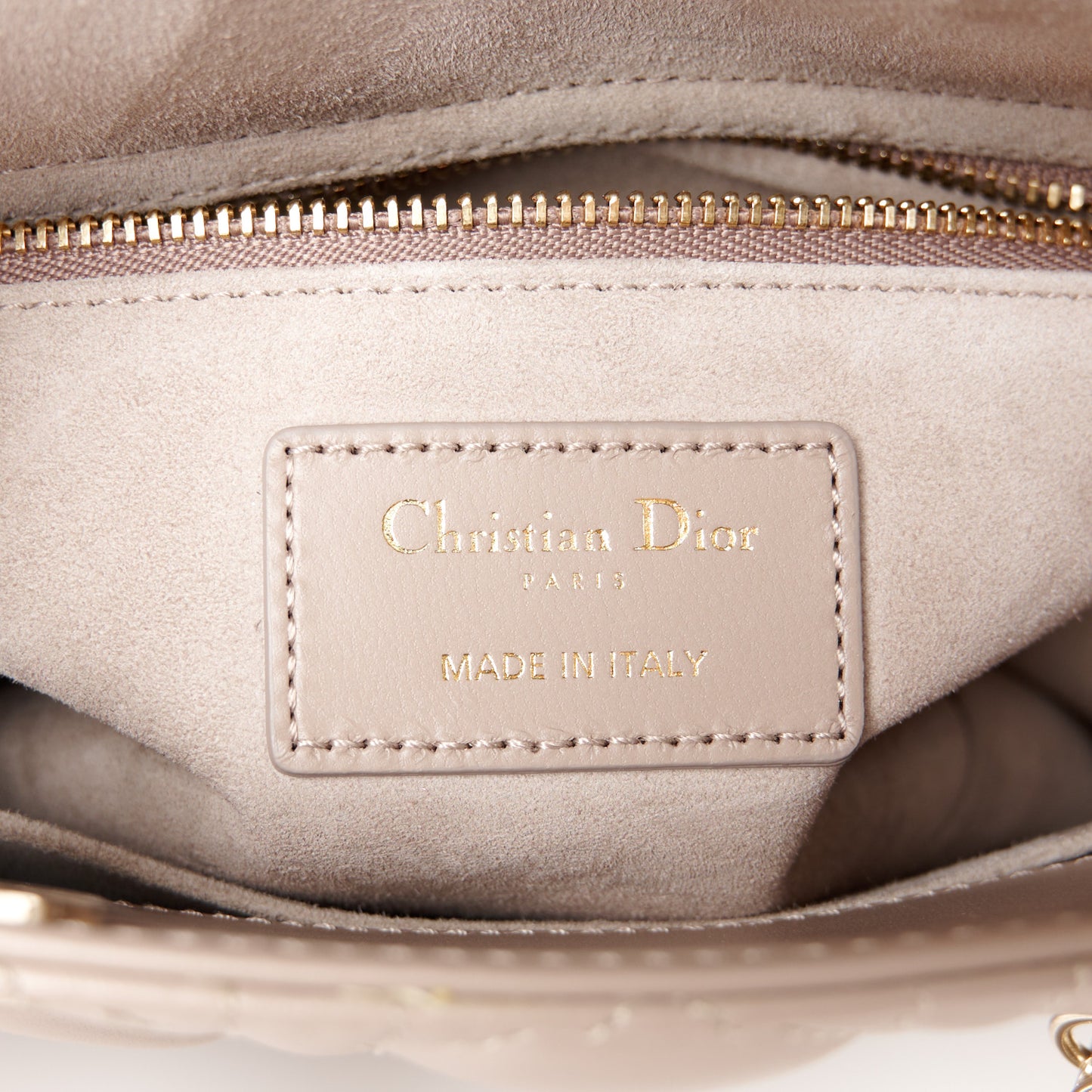 Lambskin Cannage Small My ABCDior Lady Dior Taupe