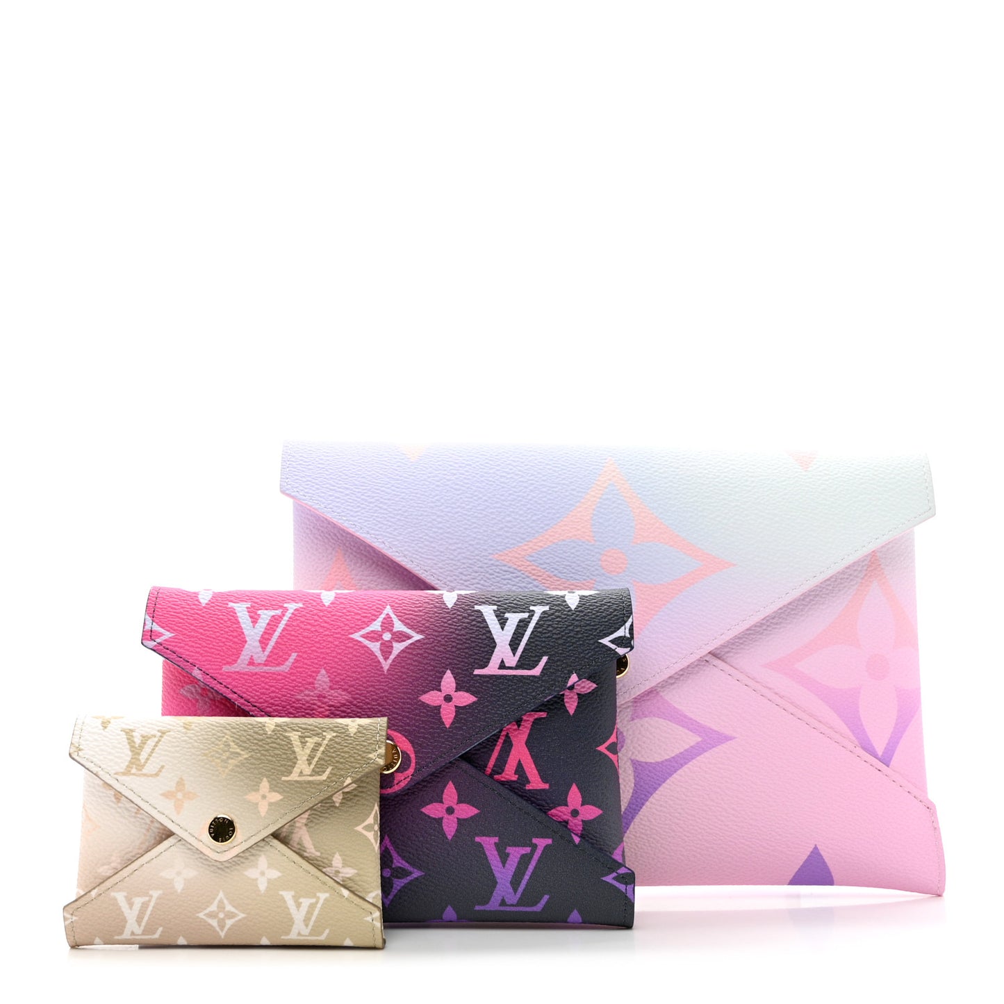 Monogram Giant Spring In The City Kirigami Pochette Set Sunrise Pastel Midnight Fuchsia Sunset Kaki