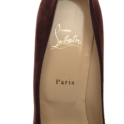 Christian Louboutin Suede Royal Miss Clichy 140 Pumps 40.5 Bordeaux 7 of 8