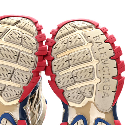 Balenciaga Rubber Mesh Bi-Color Womens Track.2 Open Sneakers 39 Beige Blue Red 13 of 20