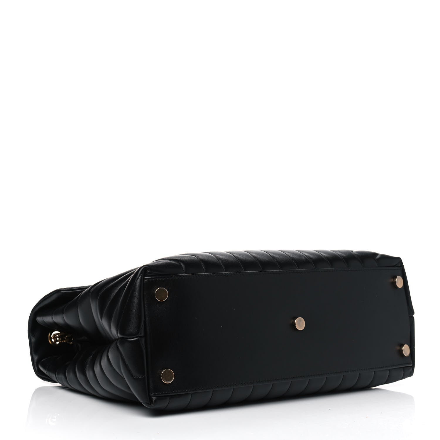 Saint Laurent Calfskin Y Quilted Monogram Large Loulou Chain Satchel Black 3 of 9
