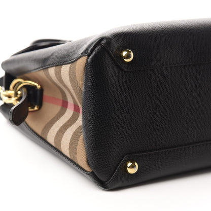 Burberry Derby Calfskin House Check Medium Camberley Black 6 of 12