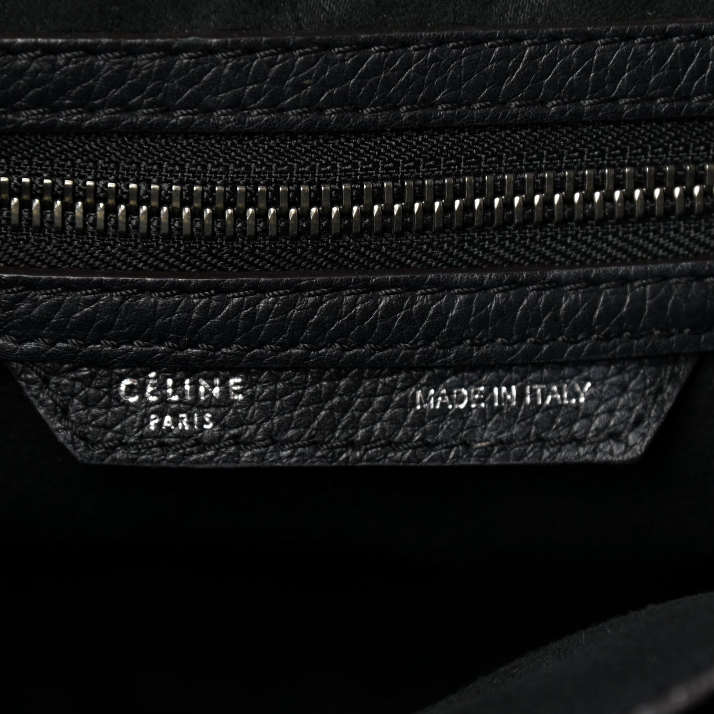 Drummed Calfskin Mini Luggage Black