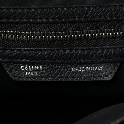 Celine Drummed Calfskin Mini Luggage Black 6 of 14