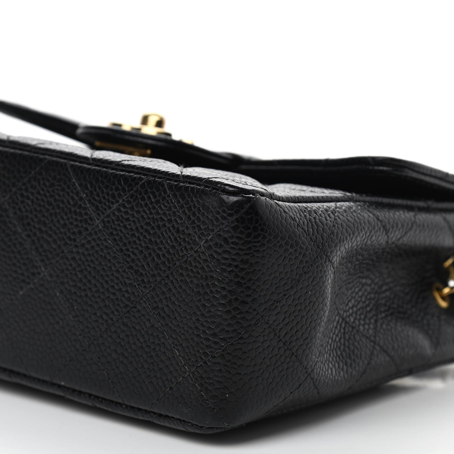 Caviar Quilted Mini Square Flap Black