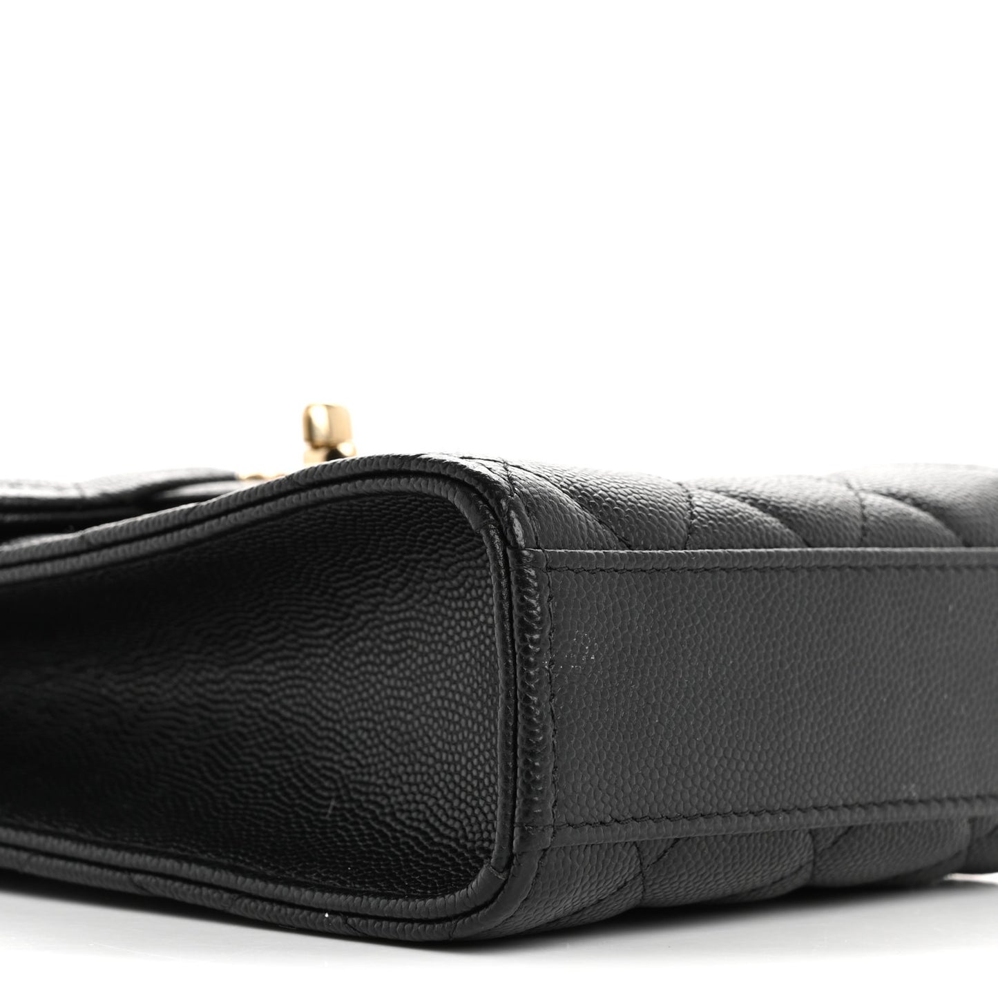 Caviar Quilted Classic Phone Holder Black