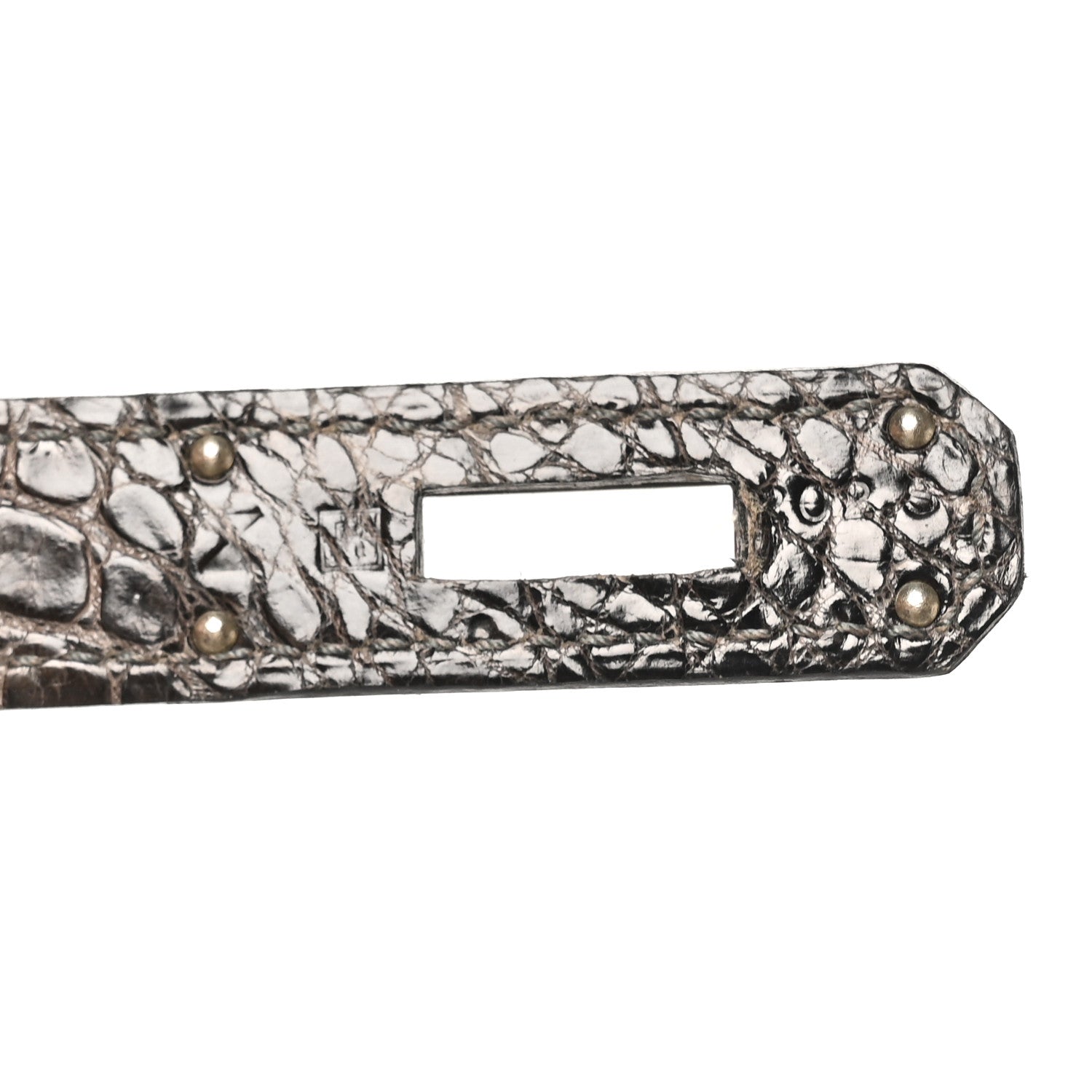Hermes Shiny Porosus Crocodile Kelly Sellier 35 Graphite 7 of 10