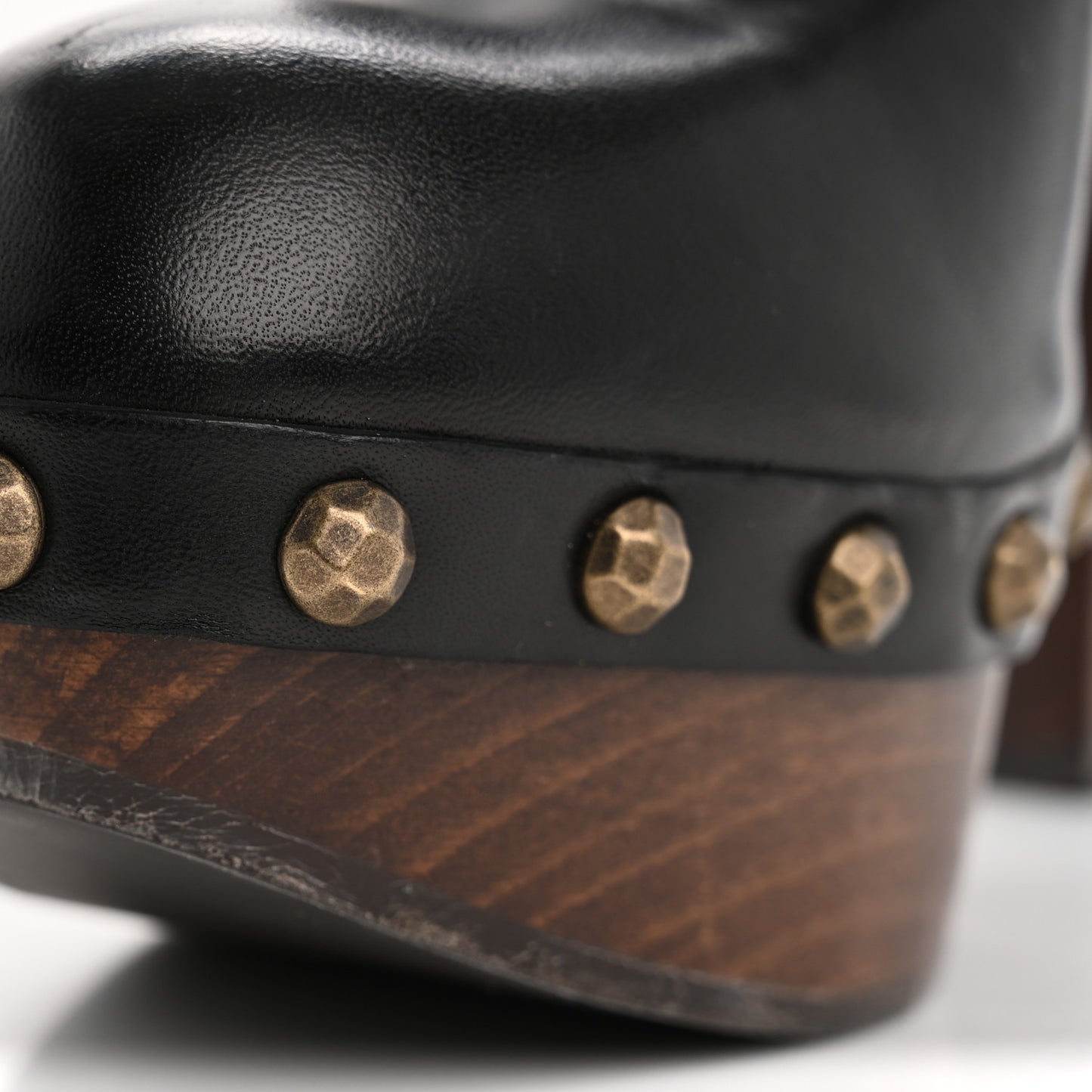 Smooth Calfskin Camoy Clogs 37 Black