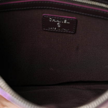 Chanel Iridescent Crumpled Calfskin CC Ripples Medium Cosmetic Case Purple 12 of 12