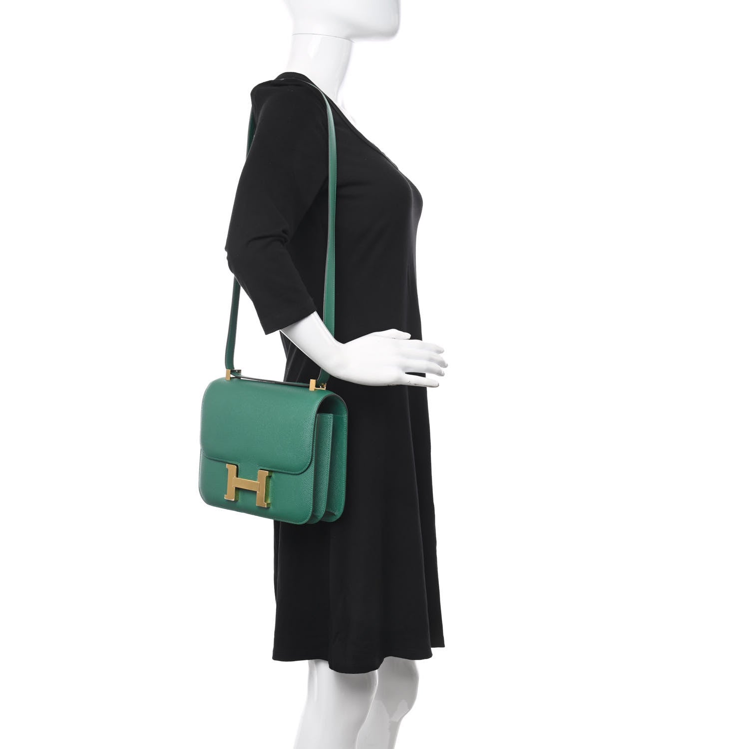 Hermes Epsom Constance 24 Vert Vertigo 2 of 11