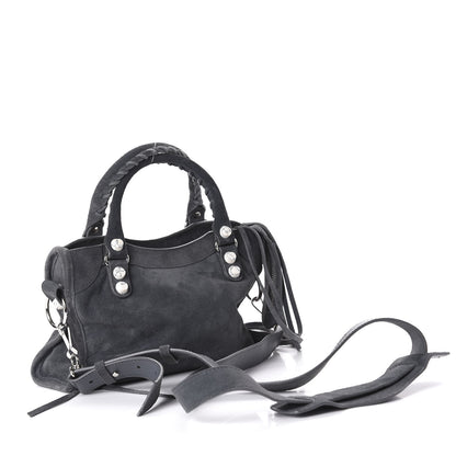 Balenciaga Baby Daim Suede Marble Hardware Mini City Grey 4 of 11
