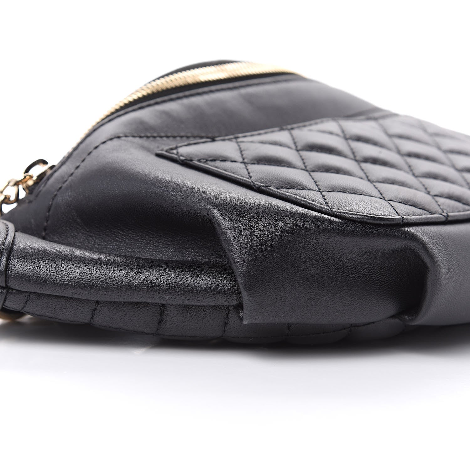 Chanel Lambskin Quilted Waist Bag Fanny Pack Black 8 of 10
