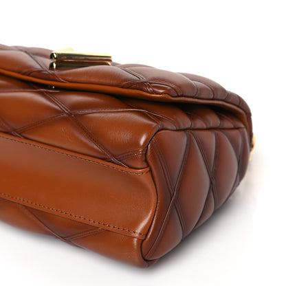 Louis Vuitton Lambskin Malletage Top Handle GO-14 MM Tan 8 of 8